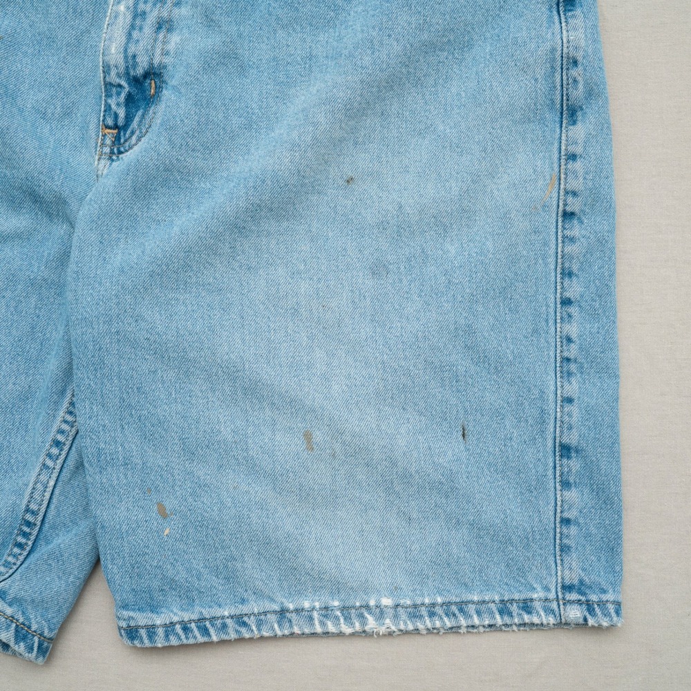 Vintage Bugle Boy Jeans 750 Baggy Denim Jean Shorts 33x9.5 Wide Leg Relaxed - Picture 6 of 13